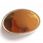 Oval Rope Edge Blank Silver Color Mirror Finish 35mm Belt Buckle