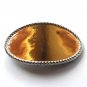Oval Rope Edge Blank Silver Color Mirror Finish 35mm Belt Buckle