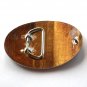Oval Rope Edge Blank Silver Color Mirror Finish 35mm Belt Buckle