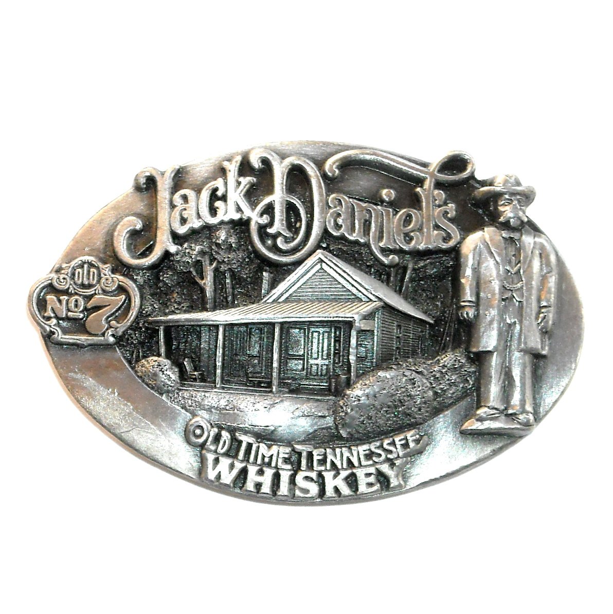 Jack Daniels Gold color Old No.7 Belt Buckle Western Cowbow 4 X 3 1/8 " USA 