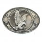 American Eagle Siskiyou Rope Edge Pewter Western Belt Buckle