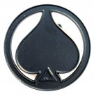 Black Ace Of Spades Symbol Round Metal Belt Buckle Black Ace Of Spades Symbol Round Metal Belt Buckle