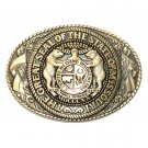 Missouri State Seal Tony Lama First Edition Brass US Belt Buckle Missouri State Seal Tony Lama First Edition Brass US Belt Buckle