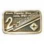 Black Thunder Mine 1985 Anacortes Brass Limited Edition 64 Belt Buckle