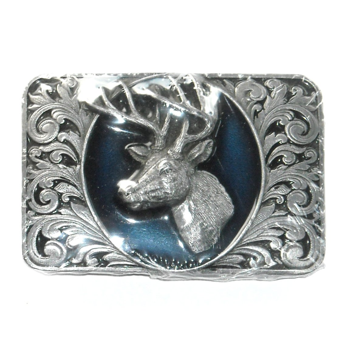 Buck Stag Deer Trophy 3D Bergamot Belt Buckle