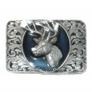 Buck Stag Deer Trophy 3D Bergamot Belt Buckle