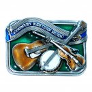 Country Western Music Color Bergamot 3D Pewter Belt Buckle Country Western Music Color Bergamot 3D Pewter Belt Buckle