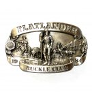 Flatlander Club 1984 3D Vintage Bergamot Pewter Belt Buckle Flatlander Club 1984 3D Vintage Bergamot Pewter Belt Buckle