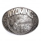 Wyoming State Elk Indiana Metal Craft Solid Pewter Classic Western Belt Buckle Wyoming State Elk Indiana Metal Craft Solid Pewter Classic Western Belt Buckle