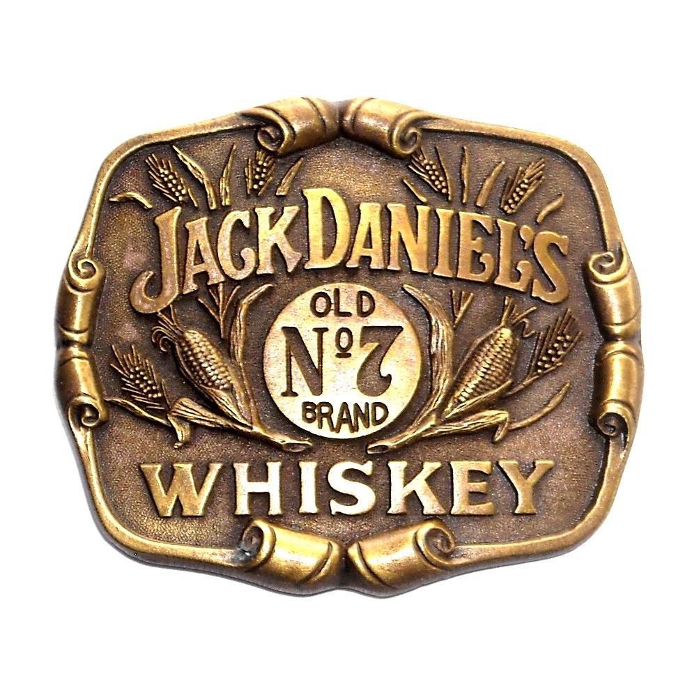 Original Jack Daniels No 7 Whiskey Indiana Metal Craft Brass Belt Buckle