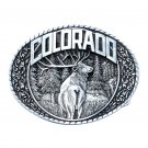 Colorado State Bull Elk Indiana Metal Craft Pewter Classic Western Belt Buckle Colorado State Bull Elk Indiana Metal Craft Pewter Classic Western Belt Buckle