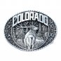 Colorado State Bull Elk Indiana Metal Craft Pewter Classic Western Belt Buckle