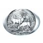 Elk Indiana Metal Craft Solid Pewter Classic Belt Buckle