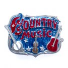 Western Country Music USA Great American Color Belt Buckle