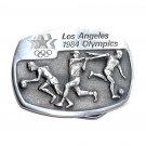 Soccer Baseball Los Angeles 1984 Olympics Sanchez Pewter Belt Buckle Soccer Baseball Los Angeles 1984 Olympics Sanchez Pewter Belt Buckle
