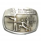 Archery Fencing Los Angeles 1984 Olympics Sanchez Pewter Belt Buckle Archery Fencing Los Angeles 1984 Olympics Sanchez Pewter Belt Buckle