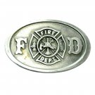 FireFighter Department American FD Shield Bergamot Pewter Belt Buckle