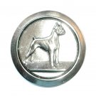Boxer Dog Great American Pewter Silver Color Round Belt Buckle
