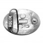 Flying Eagle 3D Bird Color Bergamot Oval Western Belt Buckle