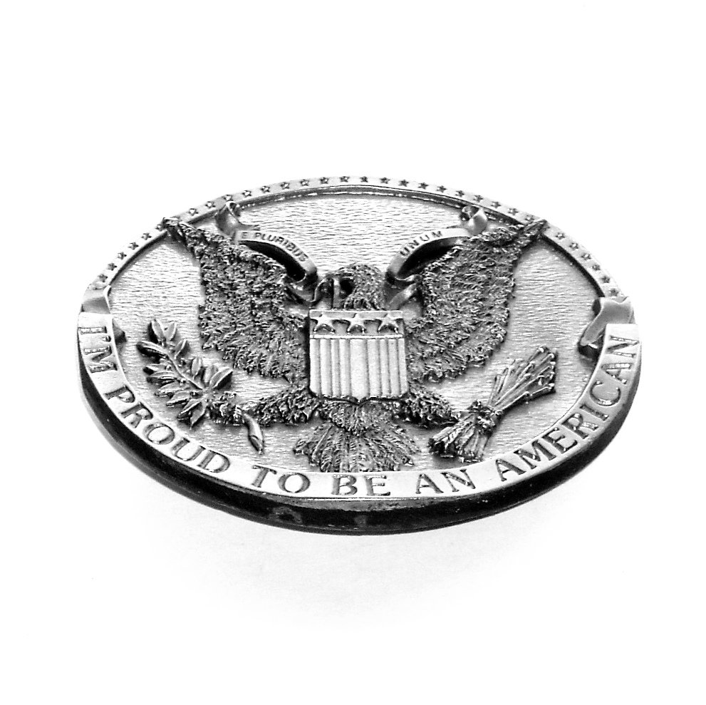 Proud To Be An American USA Seal Bergamot Belt Buckle