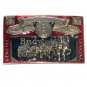 Budweiser Red 3D Great American US Pewter Belt Buckle