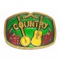 Country Music Indiana Metal Craft Vintage Belt Buckle