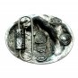Howling Lone Wolf Bergamot Pewter American Belt Buckle