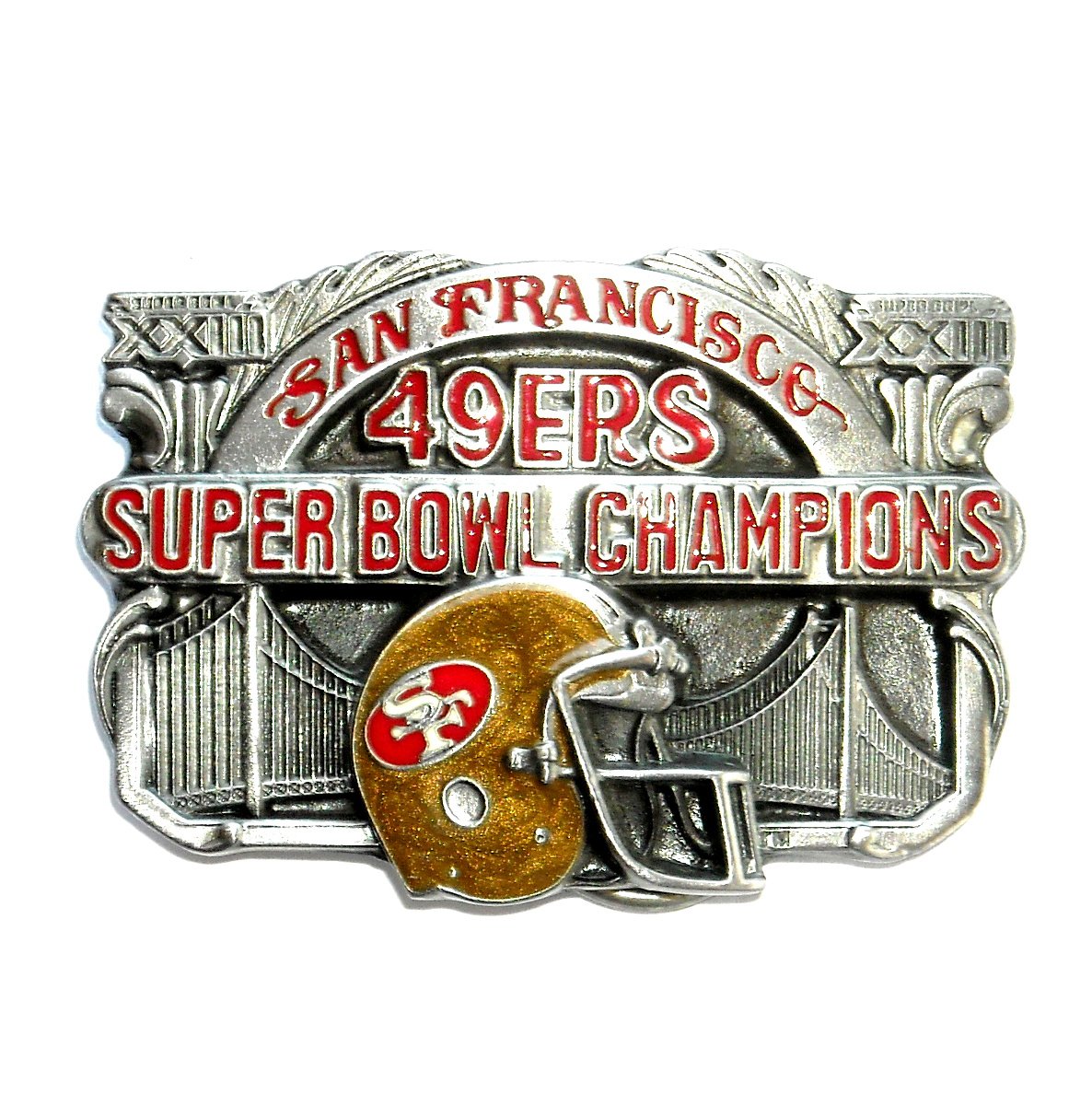 San Francisco 49ers NFL Super Bowl Vintage Siskiyou Pewter Belt Buckle