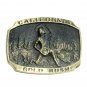 California Gold Rush Heritage Mint Solid Brass Vintage Belt Buckle