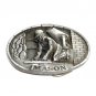 Mason Brick Layer 3D C J Pewter Belt Buckle