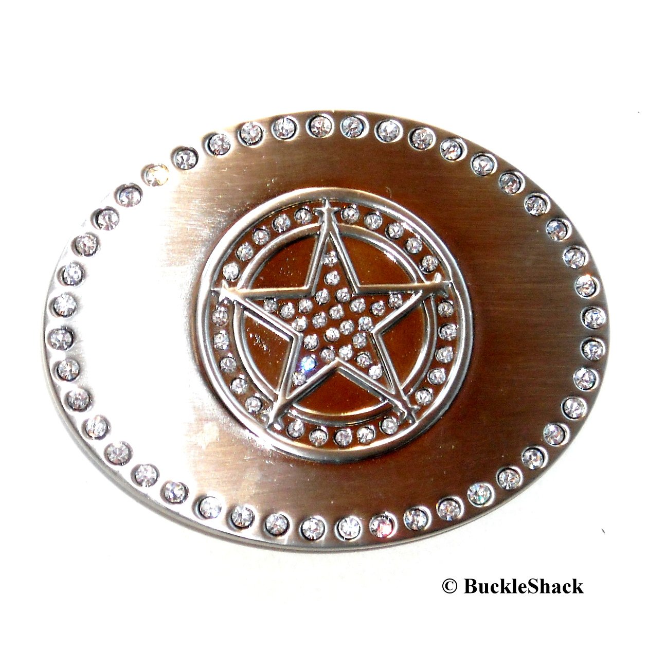 Texas Star Rhinestone Montana Silversmiths Attitude Western Belt Buckle