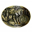 New York State Seal First Edition Award Design Brass Belt Buckle