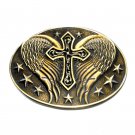 Cross Angel Wings Montana Silversmiths Western Attitude Belt Buckle Cross Angel Wings Montana Silversmiths Western Attitude Belt Buckle