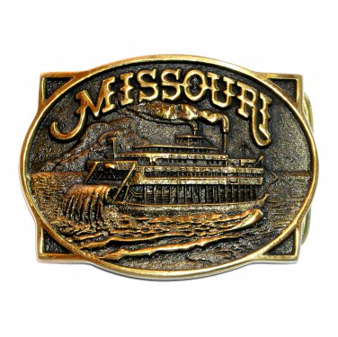 St Louis Heritage Mint Solid Brass Vintage Belt Buckle