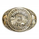 South Dakota State Seal Tony Lama Solid Brass Belt Buckle South Dakota State Seal Tony Lama Solid Brass Belt Buckle