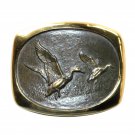 Mallards Ducks Steven Knight Vintage BTS Solid Bronze Belt Buckle Mallards Ducks Steven Knight Vintage BTS Solid Bronze Belt Buckle