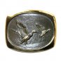 Mallards Ducks Steven Knight Vintage BTS Solid Bronze Belt Buckle