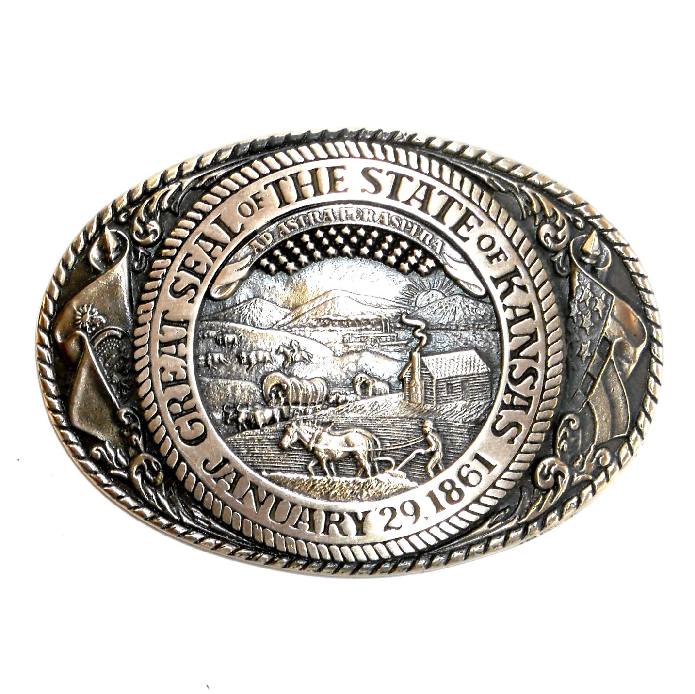 k state belt buckle