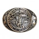Tony Lama Iowa State Seal Solid Brass Belt Buckle Tony Lama Iowa State Seal Solid Brass Belt Buckle