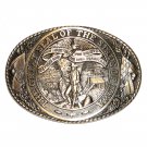 Iowa State Seal Tony Lama Brass Belt Buckle Iowa State Seal Tony Lama Brass Belt Buckle