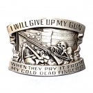 I Will Give Up My Gun Indiana Metal Craft Solid Pewter Classic Western Belt Buckle I Will Give Up My Gun Indiana Metal Craft Solid Pewter Classic Western Belt Buckle