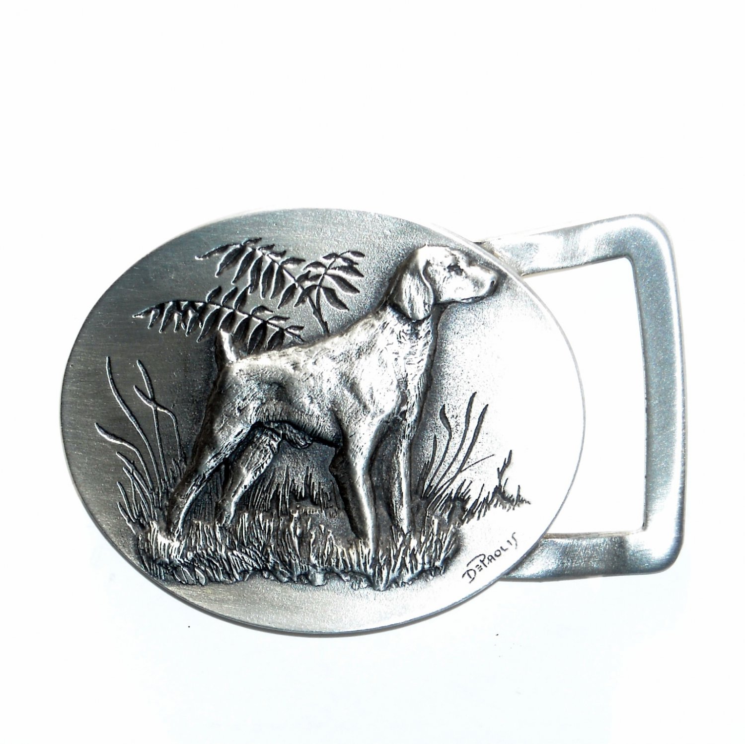 hunting dog belt buckle