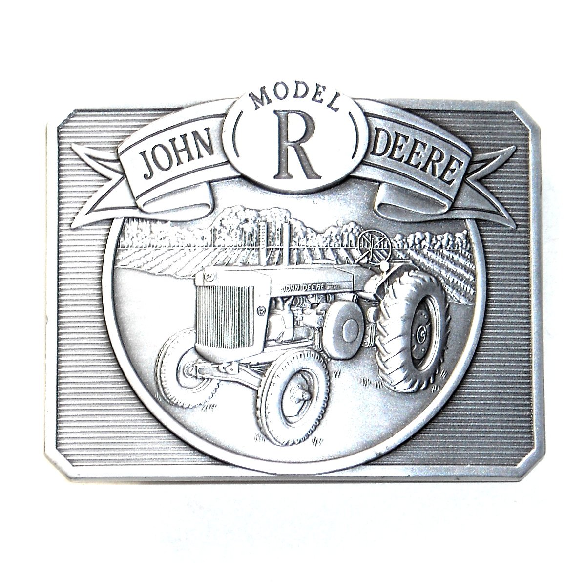 John Deere Model R Tractor Pewter 1990 Belt Buckle