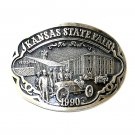 Kansas State Fair 1990 Award Design Solid Brass Belt Buckle
