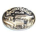 Live Stock Exchange Oklahoma Award Design Solid Brass Belt Buckle