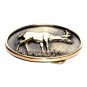 Mule Deer 3D Vintage BTS Solid Brass Belt Buckle