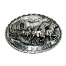 Prairie Schooner Covered Wagon 3D Tony Lama Vintage First Edition Brass Belt buckle Prairie Schooner Covered Wagon 3D Tony Lama Vintage First Edition Brass Belt buckle