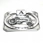 Model A John Deere Tractor Pewter 1989 Belt Buckle