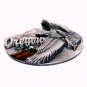 Oregon Bald Eagle 3D Siskiyou Pewter Bergamot Color US Belt Buckle