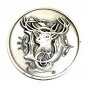 1981 John Deere Silver Plated Round Belt Buckle